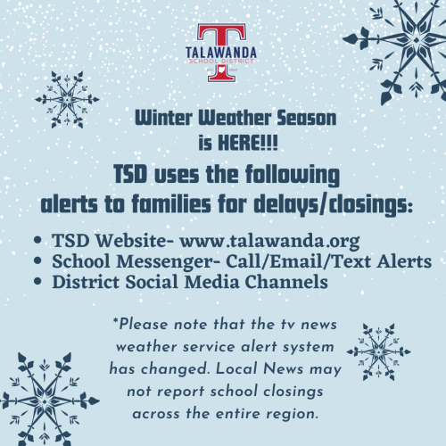 Information for Weather delays & alerts